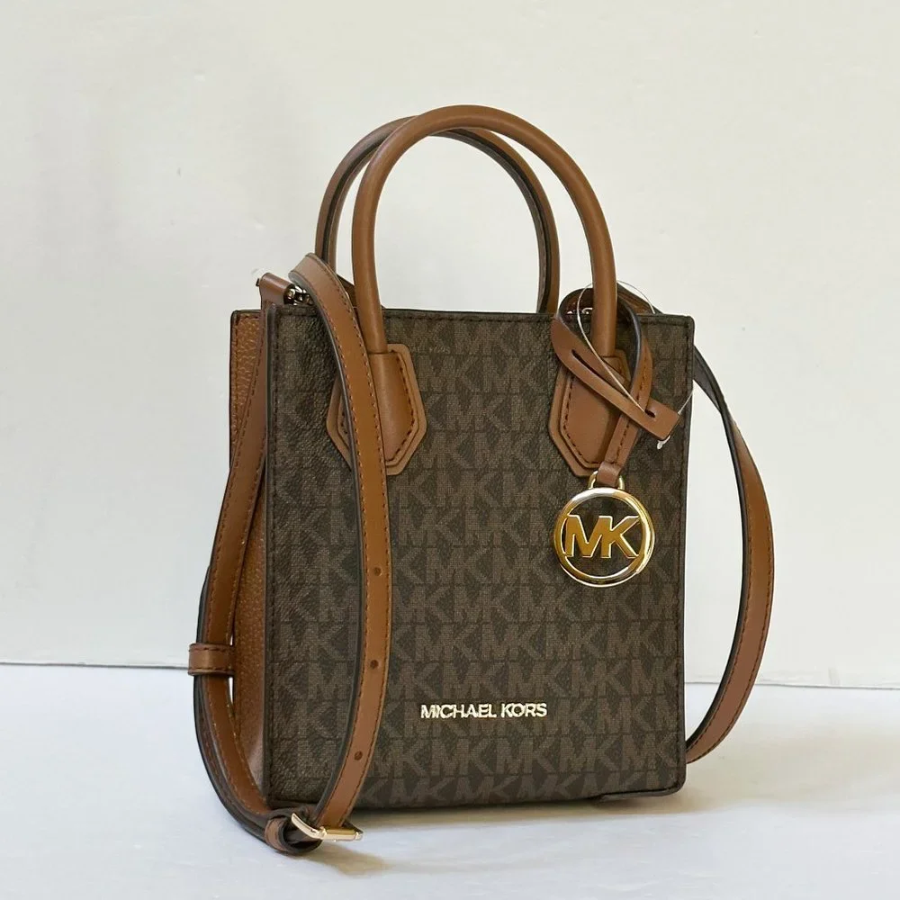 Michael Kors Mercer XS MINI Satchel Shoulder Crossbody Bag MK Brown
